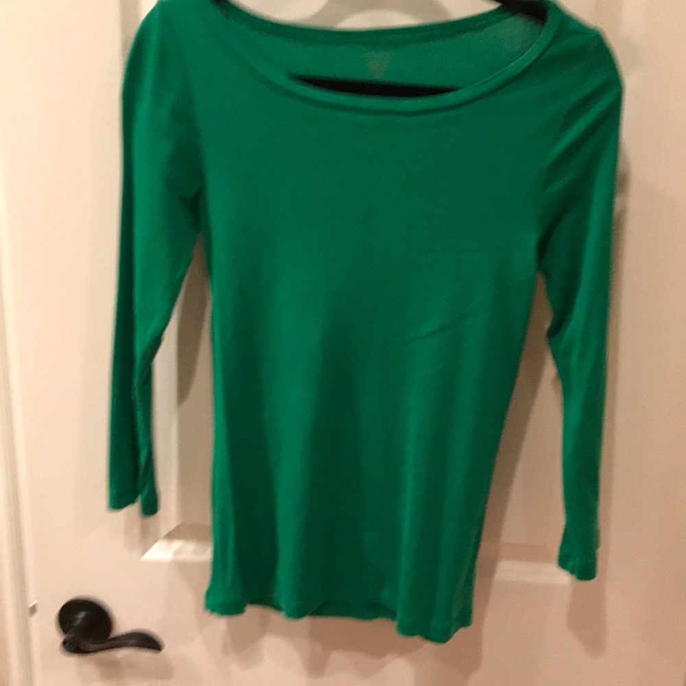 J crew green fitted tee size large